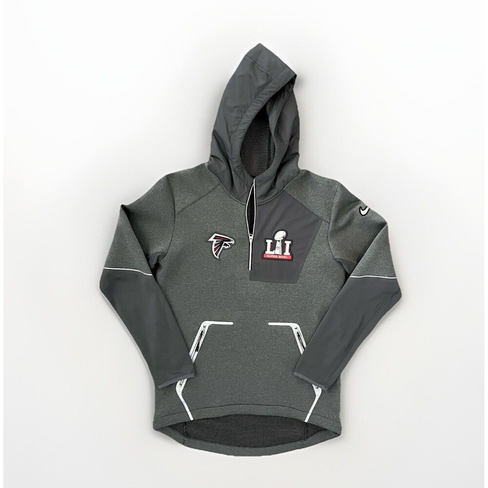 Atlanta Falcons Super Bowl LI 2017 Hoodie Nike On Field 1/4 Zip Sweatshirt Sz S